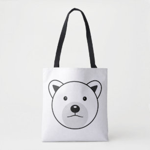Bolsa Tote Urso Polar de Cartoon Bonito