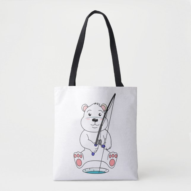 Bolsa Tote Urso Polar de Pesca (Frente)