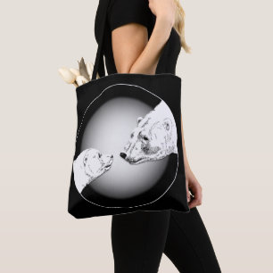 Bolsa Tote Urso Polar e Barra de Sacos de Aranha