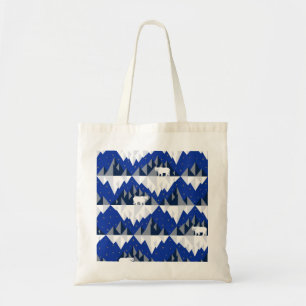 Bolsa Tote Urso Polar no Padrão Iceberg Sem Olhos.