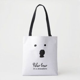 Bolsa Tote Urso Polar numa t-shirt de nevasca