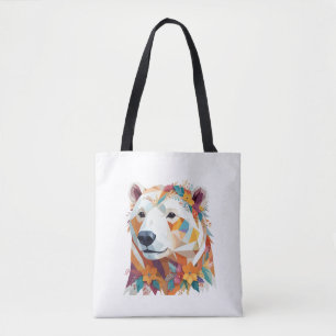 Bolsa Tote Urso Polar Reproduzindo Um Adorável E Divertido An