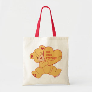 Bolsa Tote Urso Vermelho Cinzento Borrão Molhado