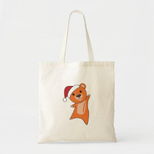 Bolsa Tote Ursos Coloridos Brancos Felizes De Natal