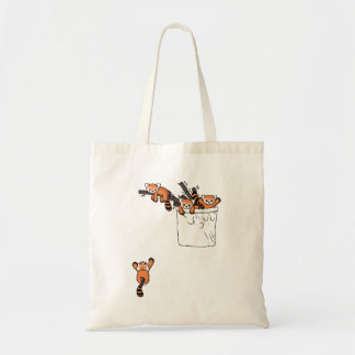 Bolsa Tote Ursos de Panda Vermelho de Bolso