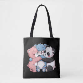 Bolsa Tote Ursos de Teddy Bonitos com Panda