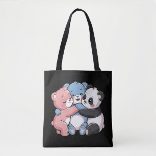 Bolsa Tote Ursos de Teddy Bonitos com Panda