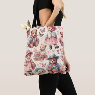 Bolsa Tote Ursos de Vintagem Cura Sem Costura