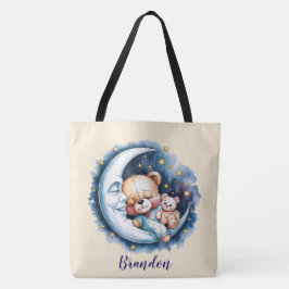 Bolsa Tote Ursos no Presente do Chá de fraldas Moonlight Boy