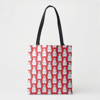 Bolsa Tote Ursos Polares Grizzly de Desenho Animado Engraçado