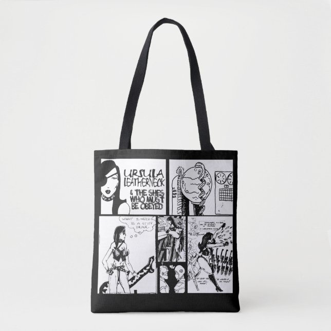 Bolsa Tote Ursula Leatherneck Punk Comic Strip Art (Frente)