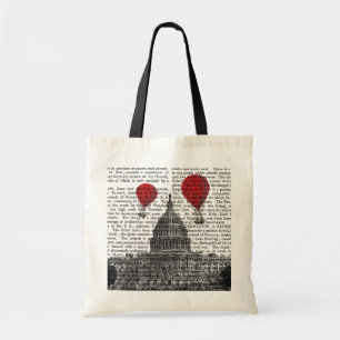 Bolsa Tote US Capitol Building e Red Hot Air Balloons