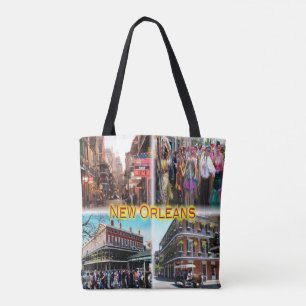 Bolsa Tote US New Orleans - Bourbon Street - Mardi Gras -
