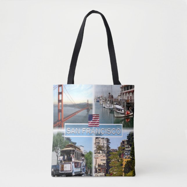 Bolsa Tote US San Francisco - Ponte Ouro - Carro a Cabo. (Frente)