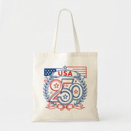 Bolsa Tote USA 250 Patriotic Anniversary Emblem Design