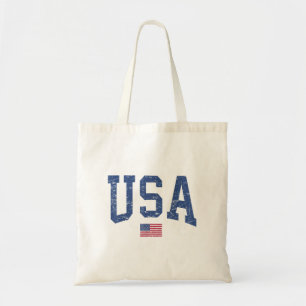 Bolsa Tote USA Mulheres Homens Crianças Patriótico Bandeira A
