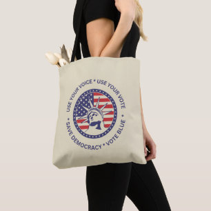 Bolsa Tote Use seu Crachá de Liberdade Patriótica