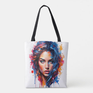 Bolsa Tote Uso cromático - Retrato de Neon Splash