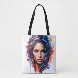 Bolsa Tote Uso cromático - Retrato de Neon Splash
