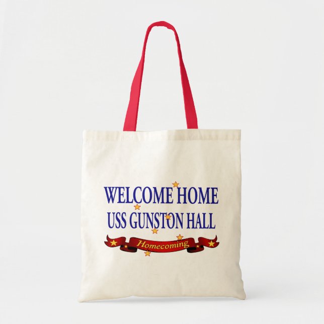 Bolsa Tote USS Gunston Hall Home bem-vindo (Frente)