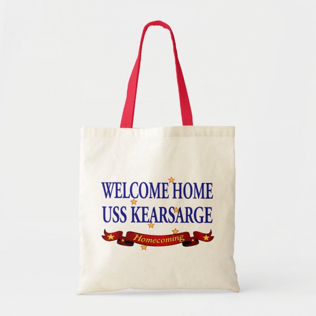 Bolsa Tote USS Kearsarge Home bem-vindo (Frente)