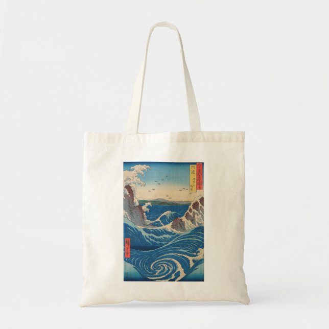 Bolsa Tote Utagawa Hiroshige - Naruto Whirlpool, Província de (Frente)