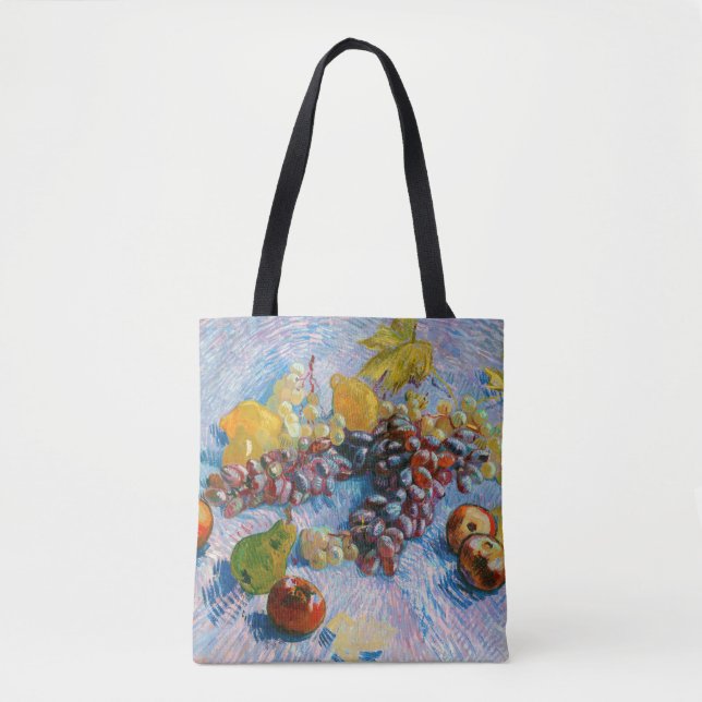 Bolsa Tote Uvas, limões, peras e maçãs, Van Gogh (Frente)