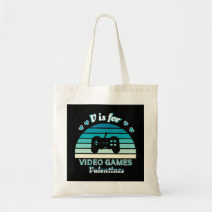 Bolsa Tote V de Video Games Não de Namorados - Cor Funny Retr