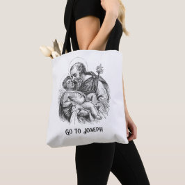 Bolsa Tote Vá para a Rua Joseph Baby Jesus Religião