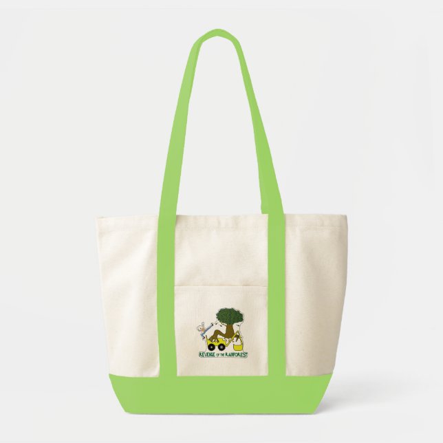 Bolsa Tote Vá verde. Reduza, reutilize, reciclar. Mata chuvos (Frente)
