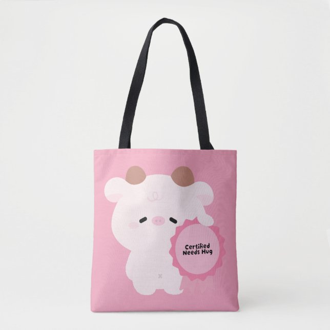 Bolsa Tote Vaca Certificada Precisa de Abraço (Frente)