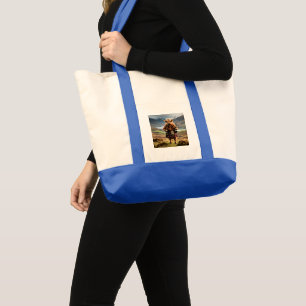 Bolsa Tote Vaca das Terras Altas Escocesas Gaitista,