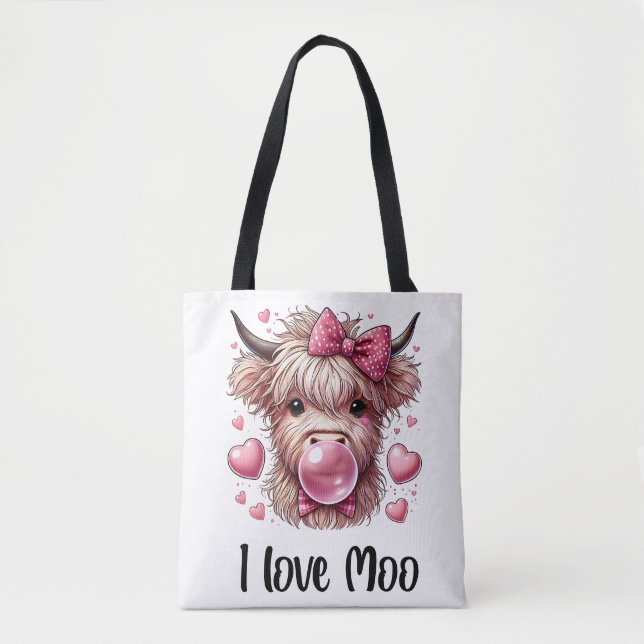 Bolsa Tote Vaca do Namorados Superior Adorável (Frente)