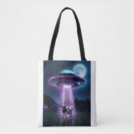 Bolsa Tote Vaca encontra aliens.