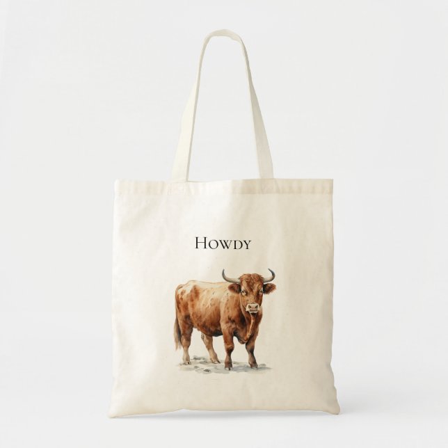 Bolsa Tote Vaca Highland (Frente)
