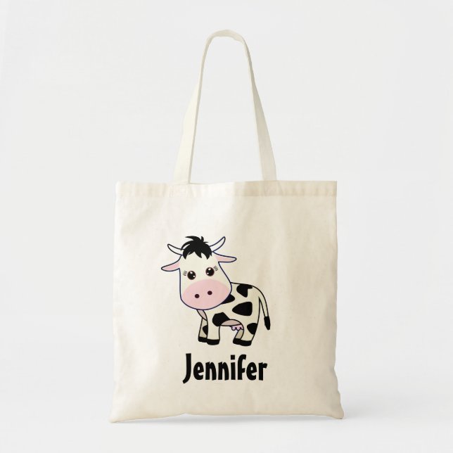 Bolsa Tote Vaca Kawaii (Fofa) (Frente)