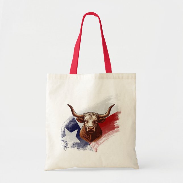 Bolsa Tote Vaca longhorn do Texas (Frente)