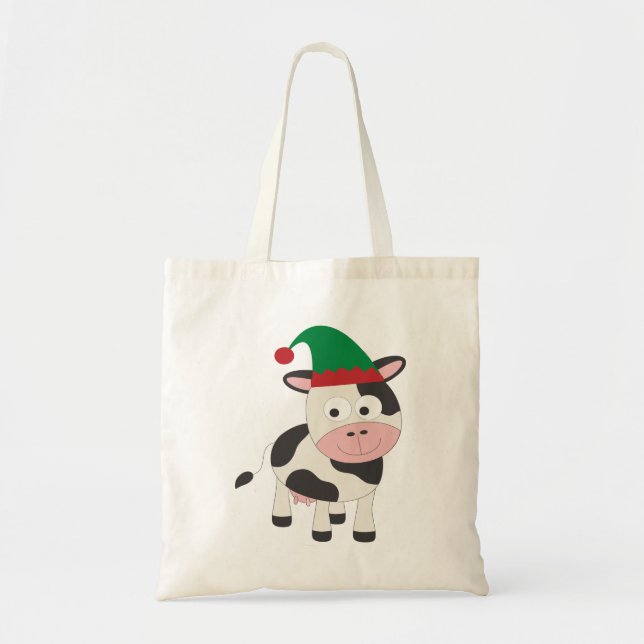 Bolsa Tote Vaca Natal Elf (Frente)