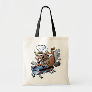 Bolsa Tote Vaca que monta uma sacola do CHURRASCO