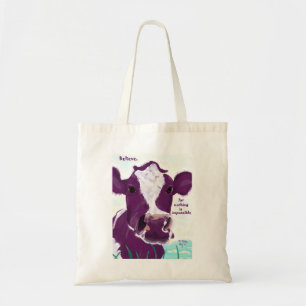Bolsa Tote Vaca roxa que contempla bastante possivelmente o
