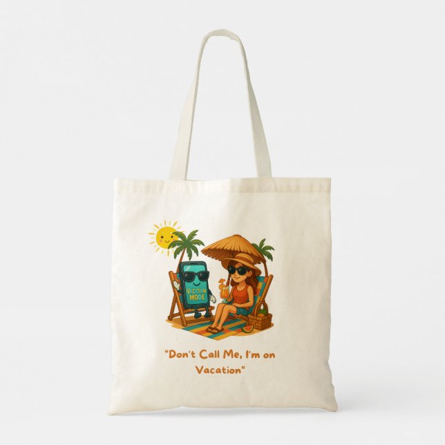Bolsa Tote Vacation Time Tote Bag (Verso)