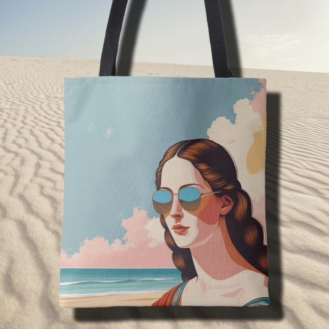 Bolsa Tote Vacation Vibes Mona Lisa (Criador carregado)