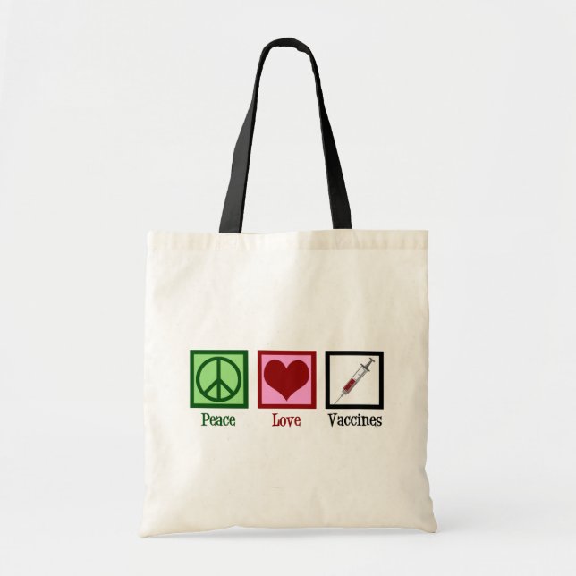 Bolsa Tote Vacinas De Amor Pela Paz (Frente)