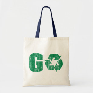 Bolsa Tote Vai o reciclar verde