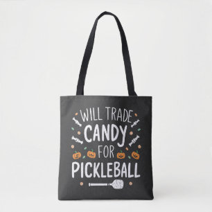 Bolsa Tote Vai Trocar Doces Para O Halloween De Pickleball Sp