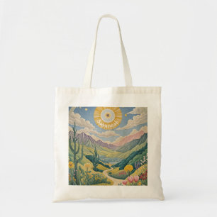Bolsa Tote Vale do Tranquilo: Paisagem Pastel