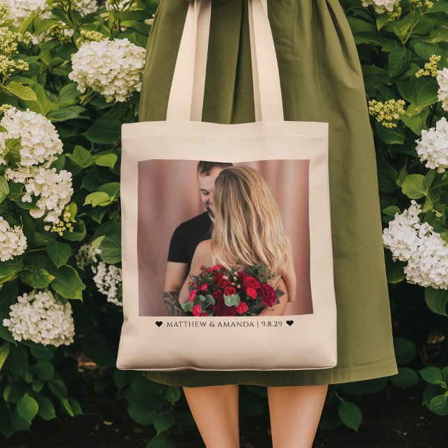 Bolsa Tote  Valentine's Day Photo Couple Romantic Custom  (Criador carregado)