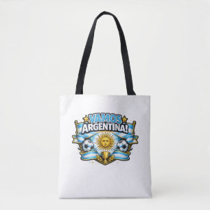 Bolsa Tote Vamos Argentina Design de Futebol Patriótico Arg