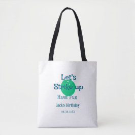 Bolsa Tote Vamos começar a divertir-nos bola verde nome de an