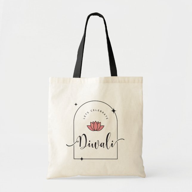 Bolsa Tote Vamos comemorar Diwali elegant (Frente)